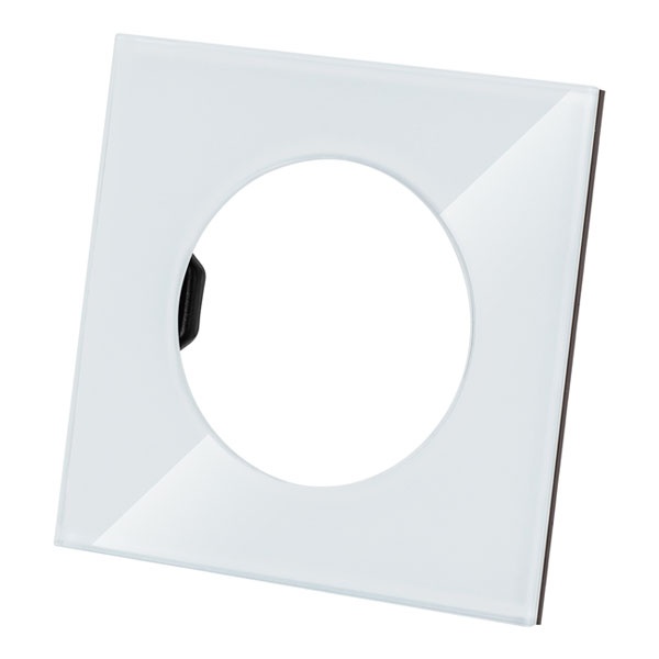 Рамка одиночная TDM Байкал хрустально-белая стекло