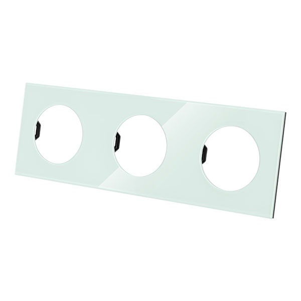 Рамка тройная TDM Байкал фисташковая стекло