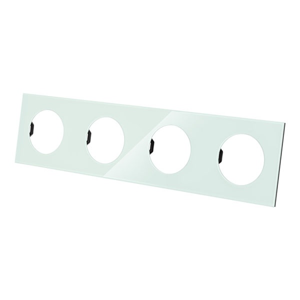 Рамка четверная TDM Байкал фисташковая стекло