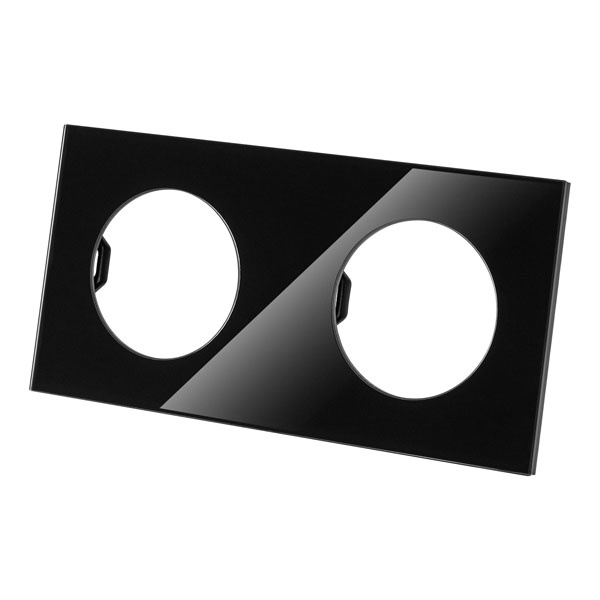 Рамка двойная TDM Байкал агат стекло