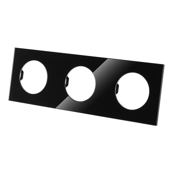 Рамка тройная TDM Байкал агат стекло