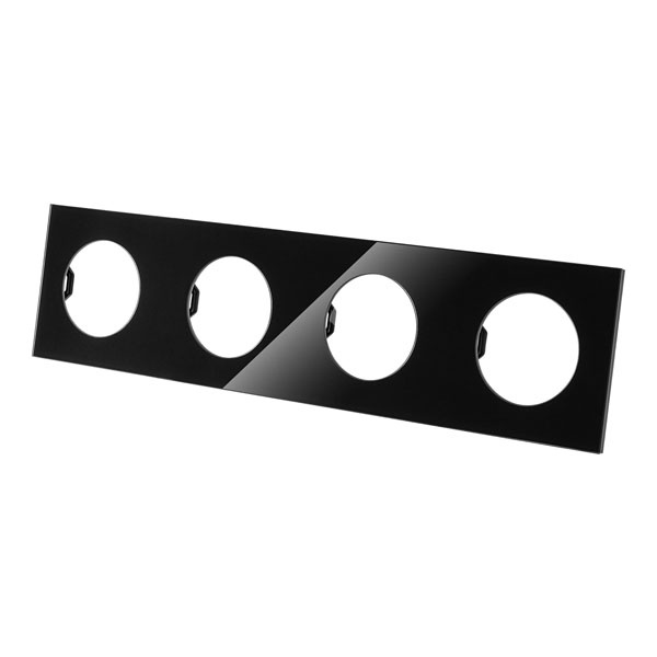 Рамка четверная TDM Байкал агат стекло