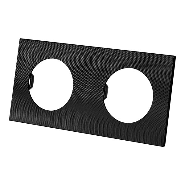 Рамка двойная TDM Байкал агат алюминий текстурированный