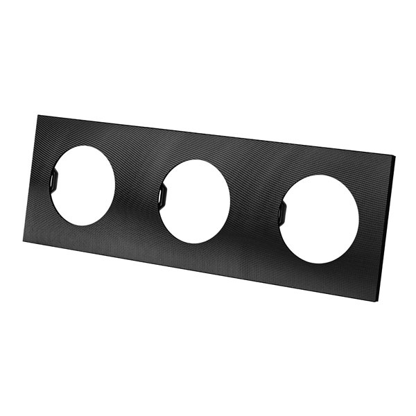 Рамка тройная TDM Байкал агат алюминий текстурированный