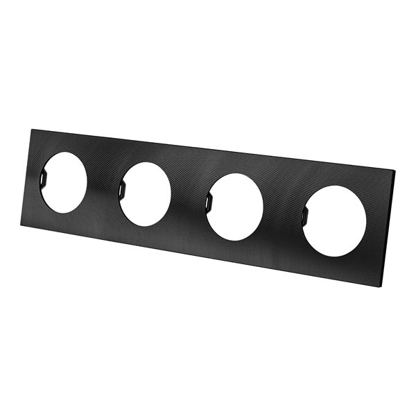 Рамка четверная TDM Байкал агат алюминий текстурированный