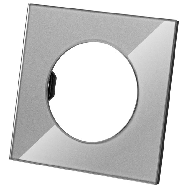 Рамка одиночная TDM Байкал платина стекло