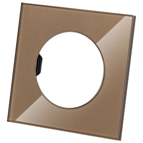 Рамка одиночная TDM Байкал бронза стекло