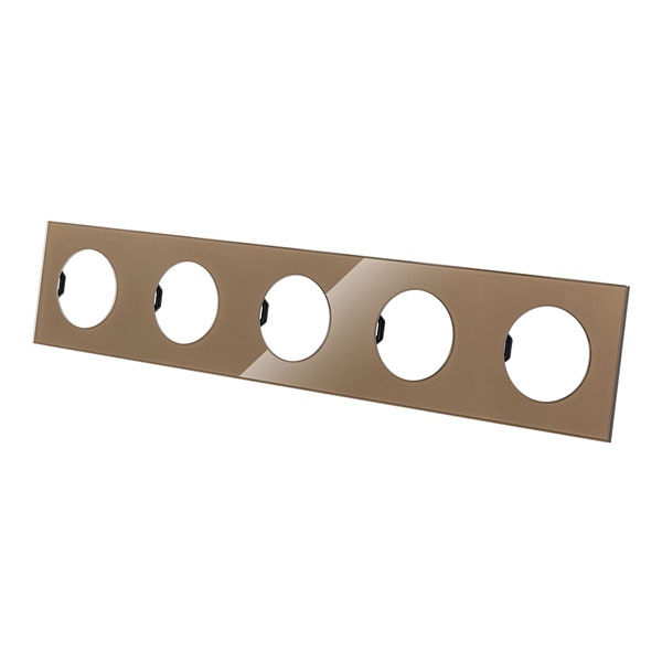 Рамка пятипостовая TDM Байкал бронза стекло