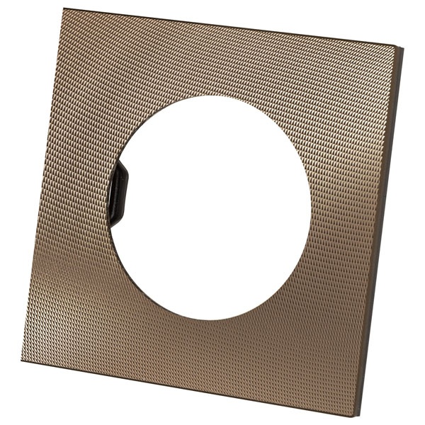 Рамка одиночная TDM Байкал бронза алюминий текстурированный