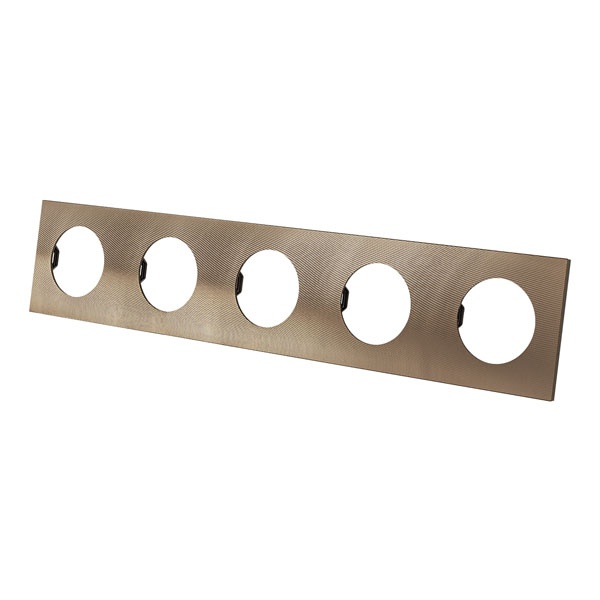 Рамка пятипостовая TDM Байкал бронза алюминий текстурированный