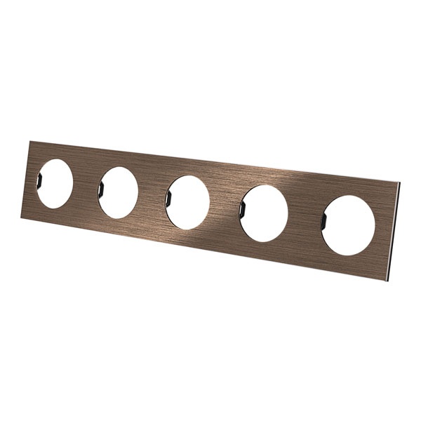 Рамка пятипостовая TDM Байкал бронза алюминий шлифованный