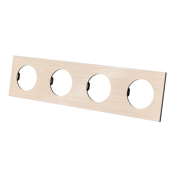 Рамка четверная TDM Байкал шампань алюминий шлифованный