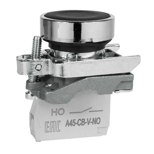 Кнопка КЭАЗ OptiSignal D22 C4-P-210 1НО IP65 черная металл