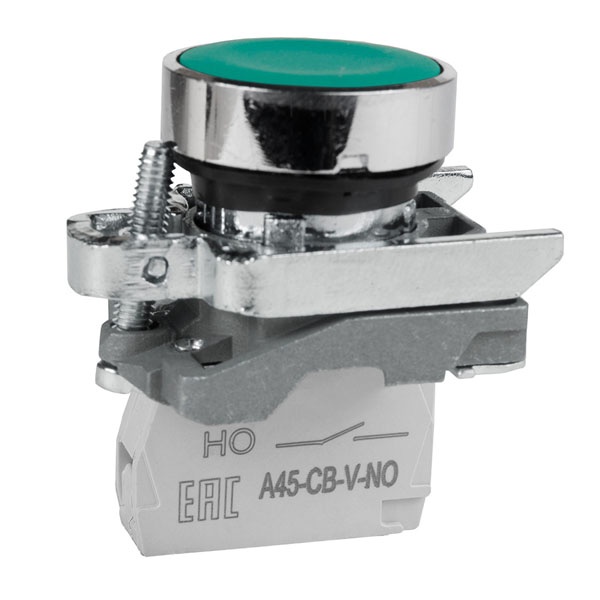 Кнопка КЭАЗ OptiSignal D22 C4-P-310 1НО IP65 зеленая металл