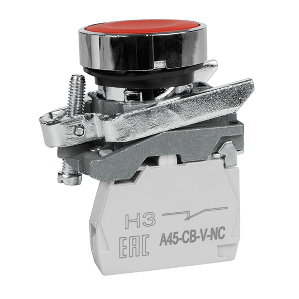 Кнопка КЭАЗ OptiSignal D22 C4-P-401 1НЗ IP65 красная металл