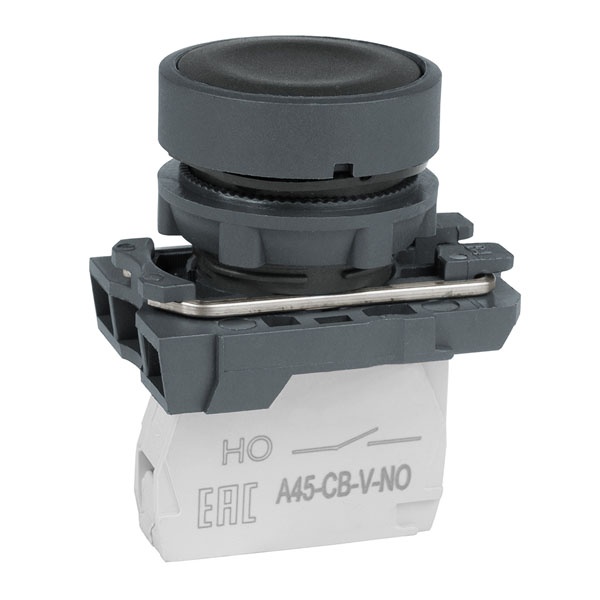 Кнопка КЭАЗ OptiSignal D22 C5-P-210 1НО IP65 черная пластик