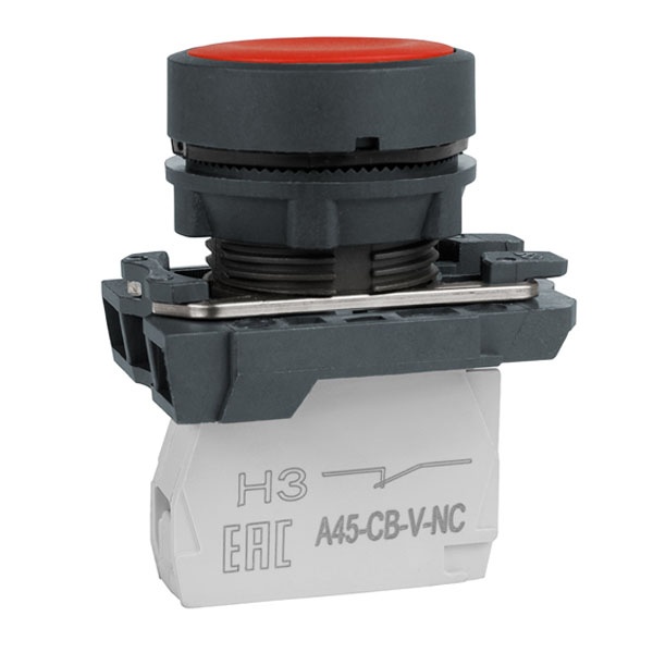 Кнопка КЭАЗ OptiSignal D22 C5-P-401 1НЗ IP65 красная пластик