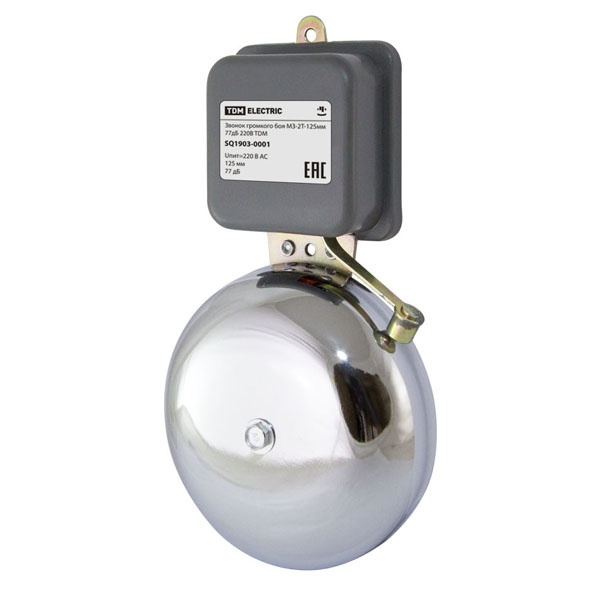 Звонок громкого боя TDM МЗ-2Т-125мм 77дБ 220В