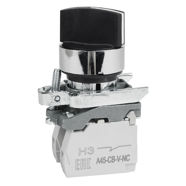 Переключатель КЭАЗ OptiSignal D22 C4-S-33 3 положения с фиксацией 2НО IP65 металл