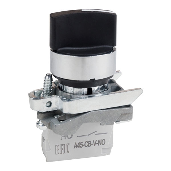 Переключатель КЭАЗ OptiSignal D22 C4-S-21 2 положения с фиксацией 1НО IP65 металл