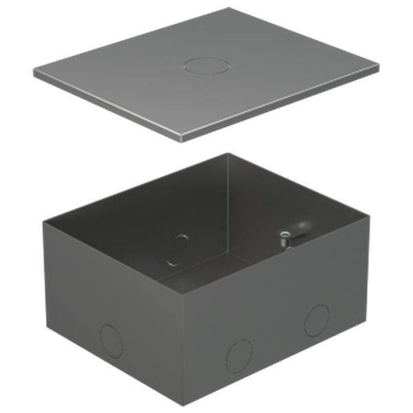 Металлическая коробка с крышкой для заливки Экопласт BOX/4 159,6х133,6х75,8мм для люков 70040