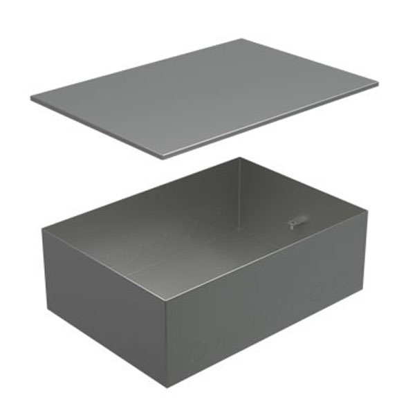 Металлическая коробка с крышкой для заливки Экопласт BOX/6-8 249,6х167,6х75мм для люков 70062, 70082