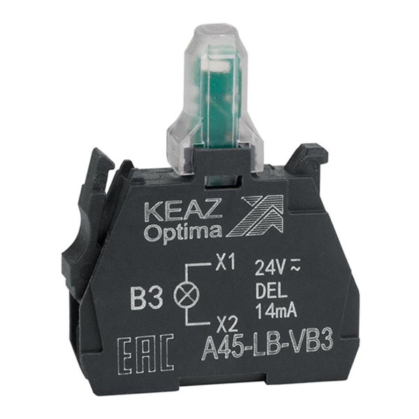 Блок световой КЭАЗ OptiSignal D22 A45-LB-VB3 24VACDC зеленый