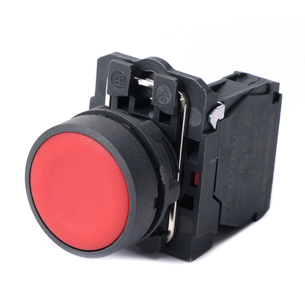 Кнопка в сборе SE SB5 22мм с возвратом 1НЗ IP65 пластик красная