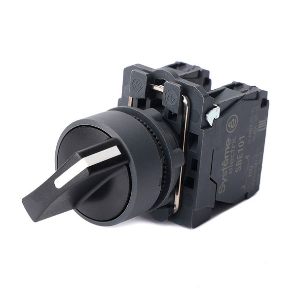 Переключатель SE в сборе SB5 22мм 2 позиции с возвратом 1НО IP65 пластик черный