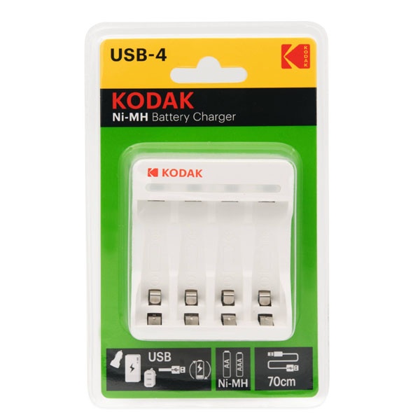 Зарядное устройство Kodak для аккумуляторов C8002B USB [K4AA/AAA] 887930422382