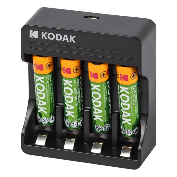 Зарядное устройство Kodak для аккумуляторов USB Overnight charger with 4 x 1100 mAh [K4AA/AAA]