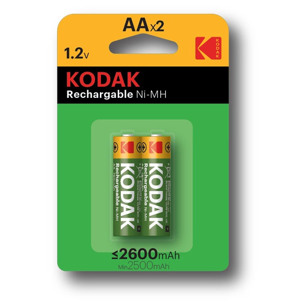 Аккумулятор AA Kodak HR6 NiMH 2600mAh никель-металлгидридный [KAAHR-2] (упаковка 2шт)