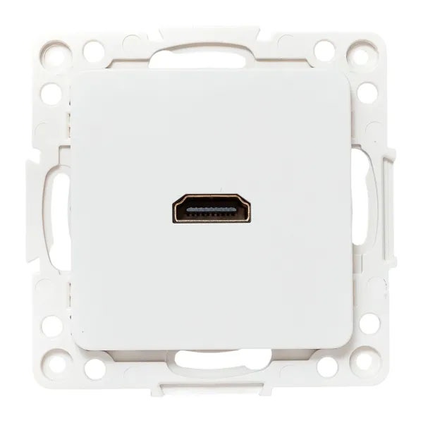 Механизм розетки EKF HDMI белый Стокгольм белый