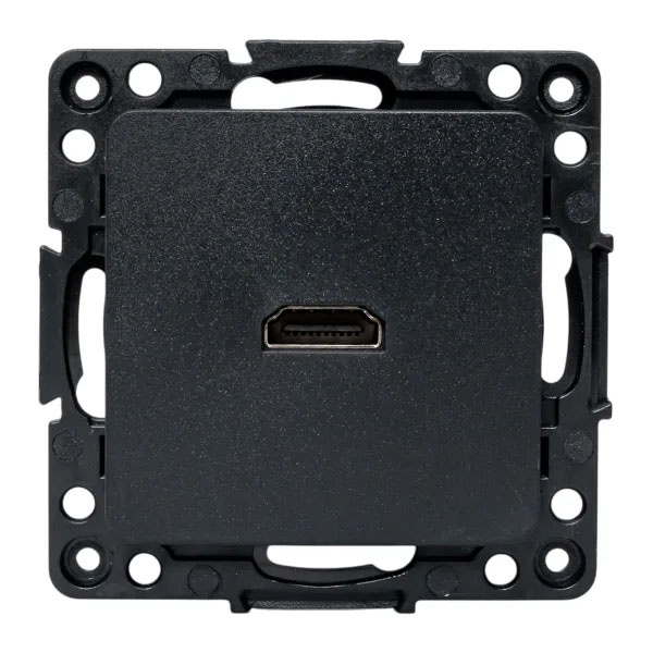 Механизм розетки EKF HDMI Стокгольм черный