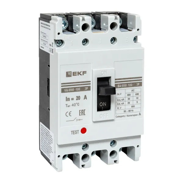 Выключатель автоматический EKF ВА-99M 100/20А 3P 35кА