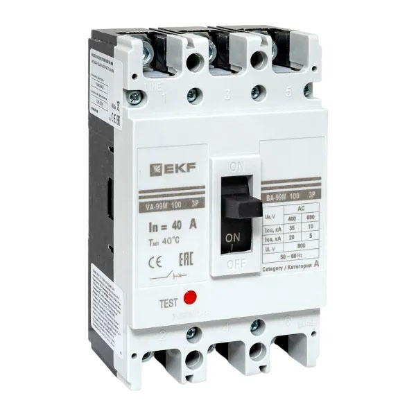 Выключатель автоматический EKF ВА-99M 100/ 40А 3P 35кА