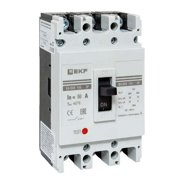 Выключатель автоматический EKF ВА-99M 100/ 50А 3P 35кА