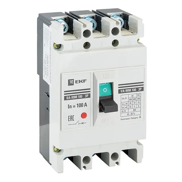 Выключатель автоматический EKF ВА-99M 100/100А 3P 35кА с электромагнитным расцепителем