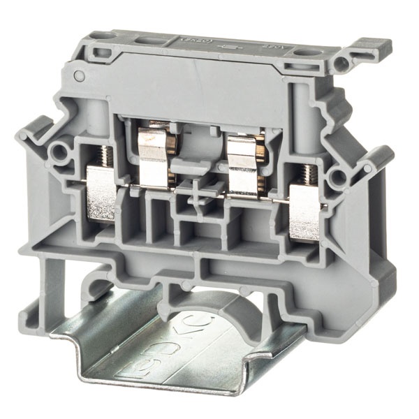 Клемма DKC Nuputuk 4 кв.мм для предохранителя 5х20 винтовой зажим 2 точки подключения серая