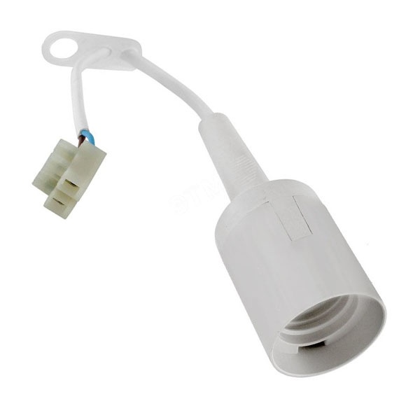 Патрон подвесной Е27 с клеммной колодкой 250В белый термопластик