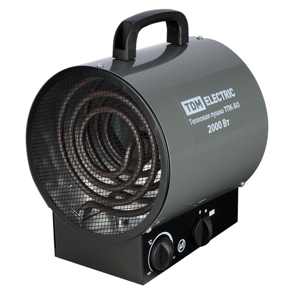 Тепловая пушка TDM ТПК-БО 2 кВт круглый корпус терморегулятор