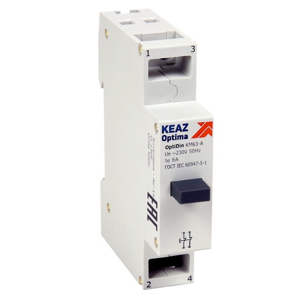 Кнопка управления КЭАЗ OptiDin KM63-A-02-УХЛ3 6А 2НЗ
