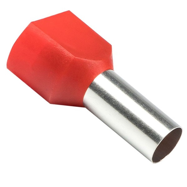 Наконечник штыревой втулочный изолированный двойной EKF НШВИ2 10,0-14 мм2 (50шт)