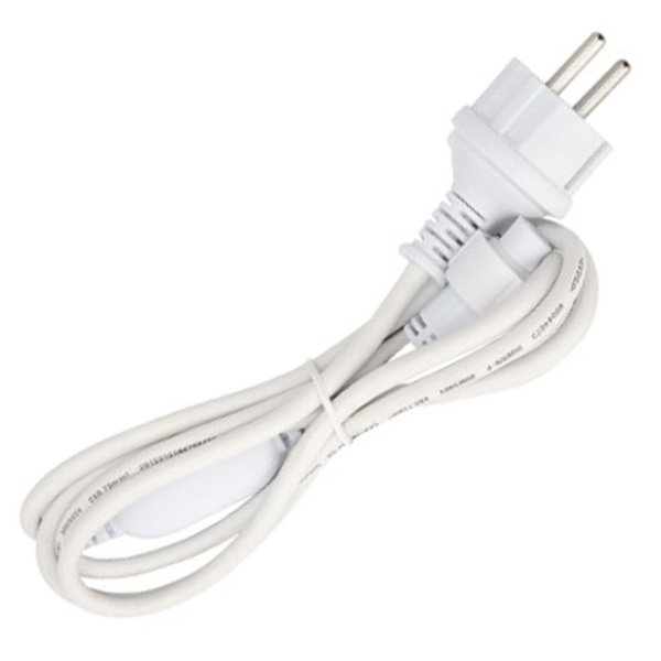 Шнур питания для гирлянды Дюраплей 4А подключение до 200м 880Вт 230В белый каучук