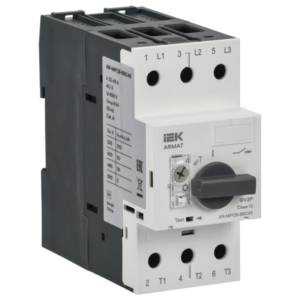 Выключатель автоматический защиты двигателя ИЭК ARMAT B6 GV2P 32-45А