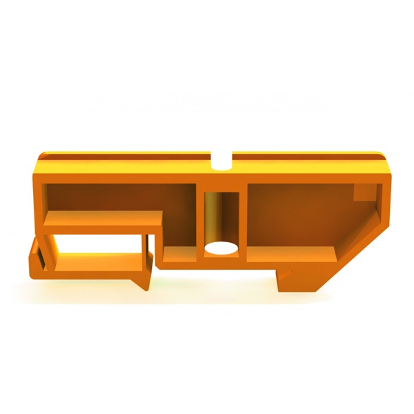 Изолятор DEKraft нулевой шины на DIN-рейку ИД-101 35мм желтый