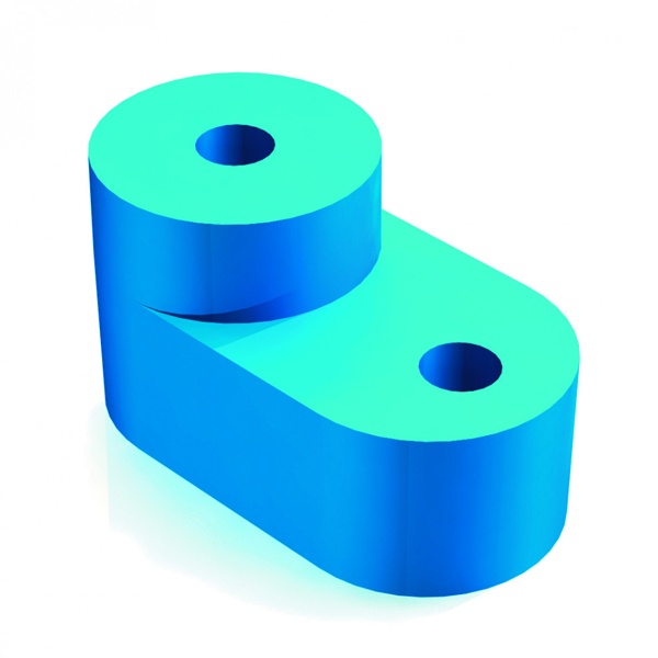 Изолятор DEKraft угловой ИУ-101 для установки нулевой шины синий