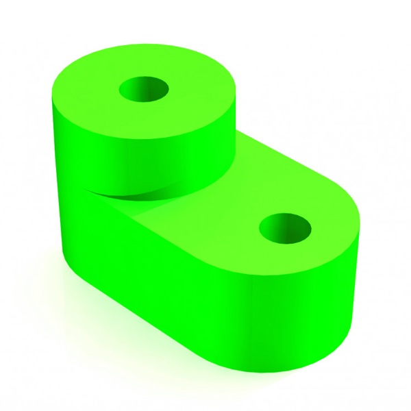 Изолятор DEKraft угловой ИУ-101 для установки нулевой шины зеленый