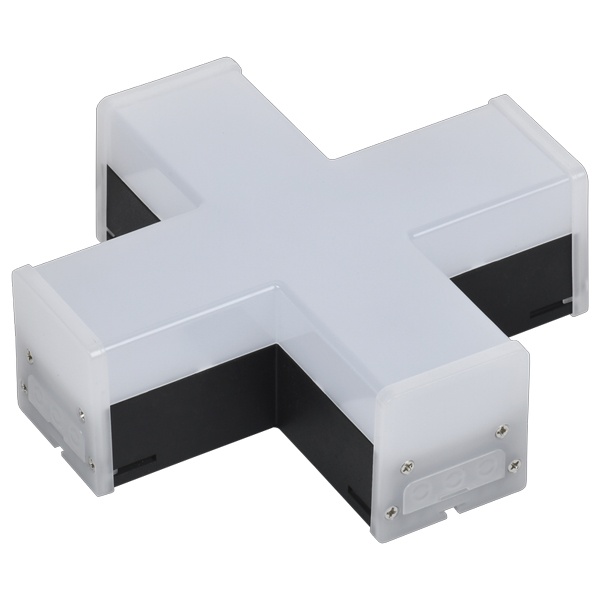 Светильник светодиодный X-образный ИЭК 1010 12Вт 4200K 180х180мм черный