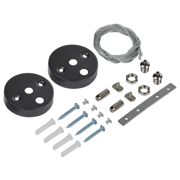 Комплект для подвесного монтажа ИЭК черный, для линейного светодиодного светильника LED